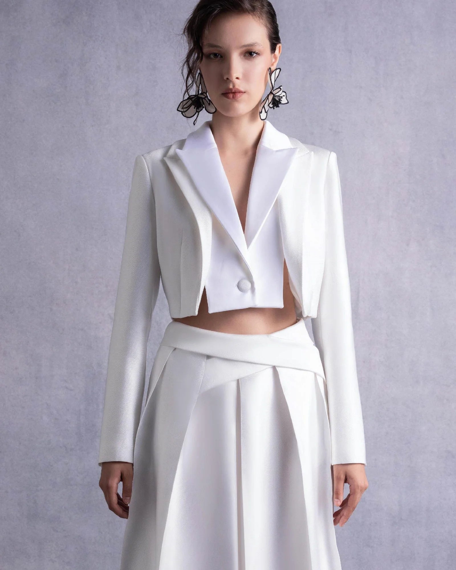 Style GOS2515 Cropped Piqué and Razmir Jacket Piqué Pants
