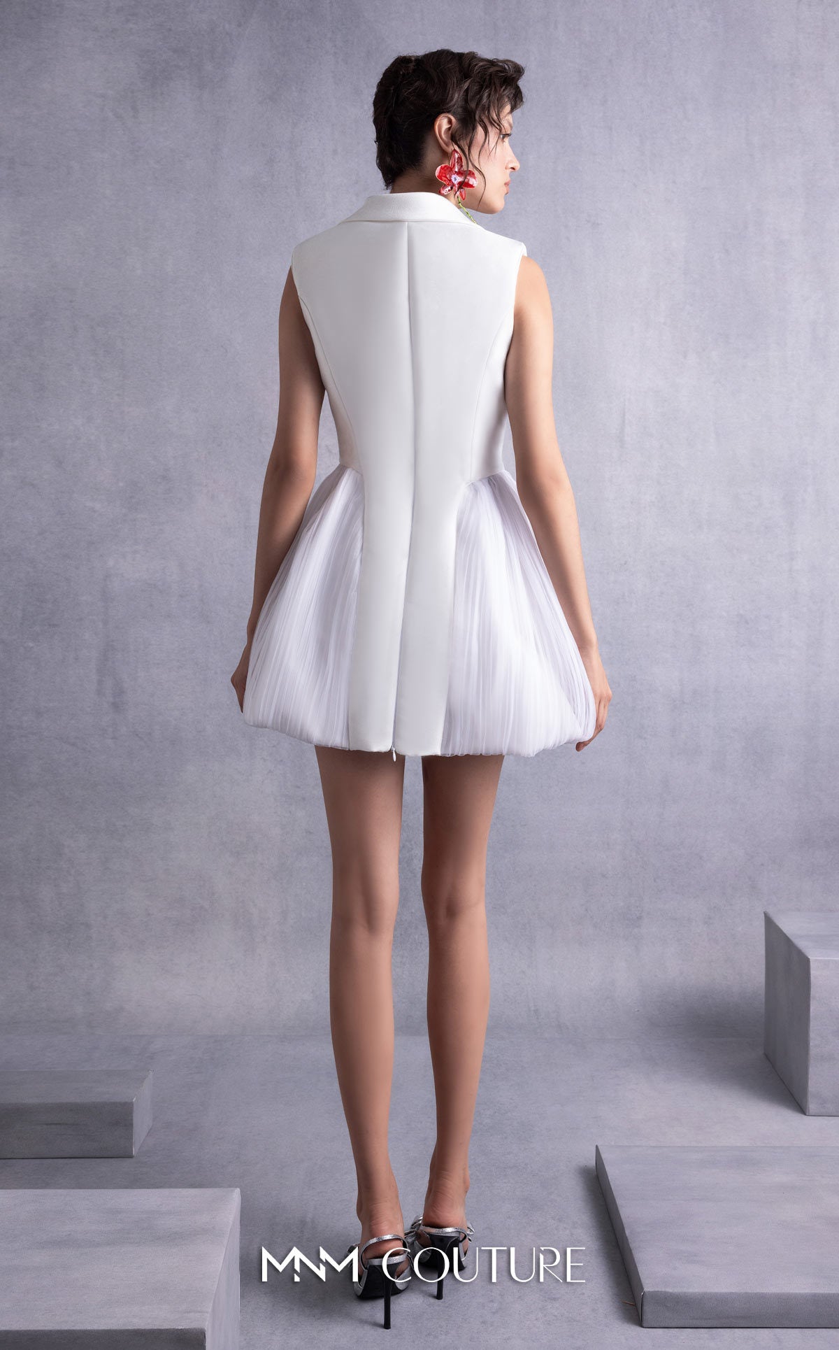 Style GOS2525 Pearly Off-White Mikado Piqué Jacket Dress