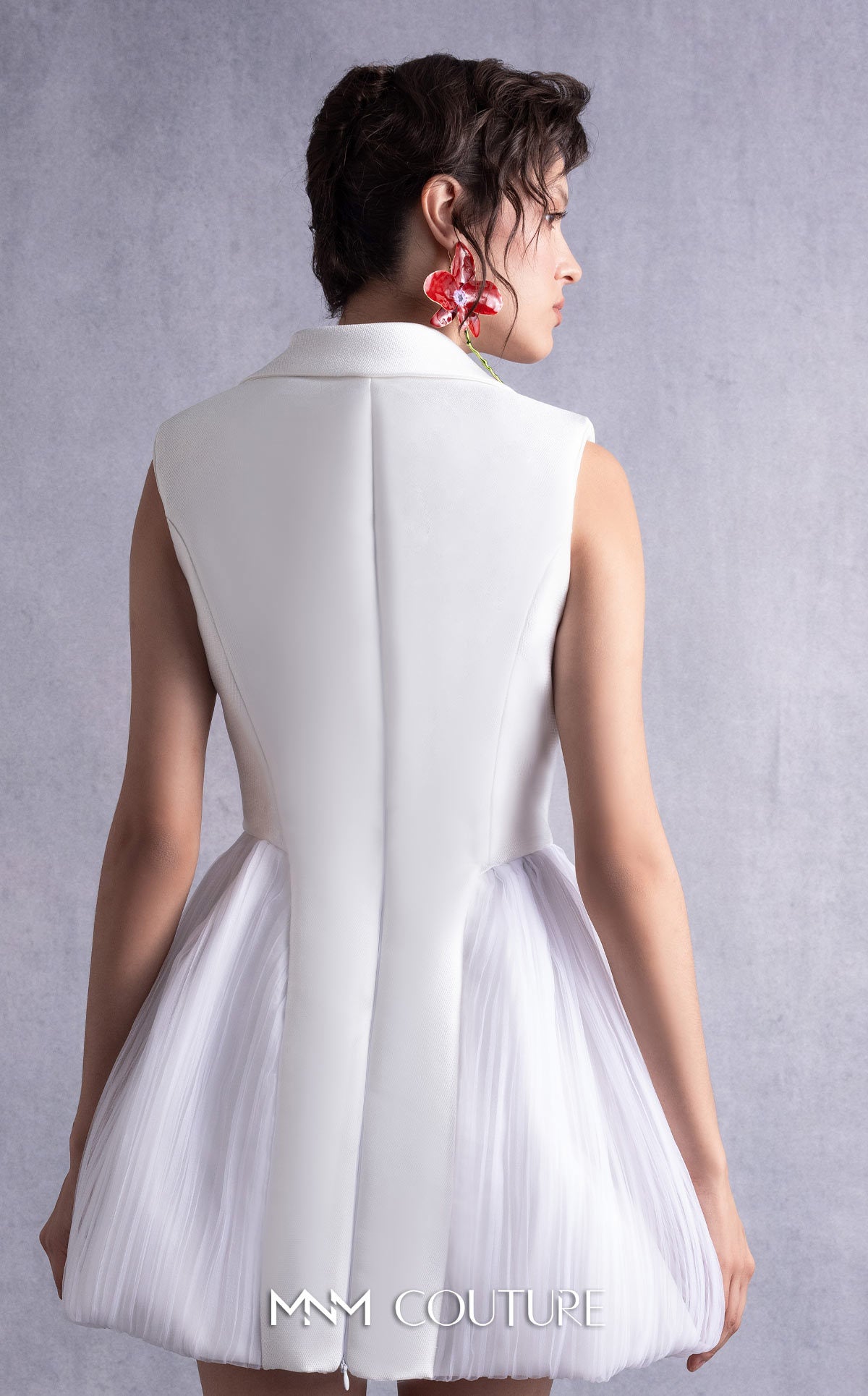 Style GOS2525 Pearly Off-White Mikado Piqué Jacket Dress