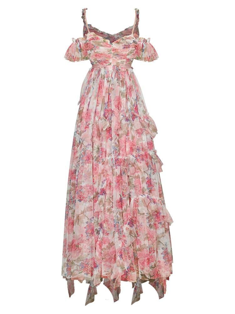Summer Strap Floral printed Dress - WF174