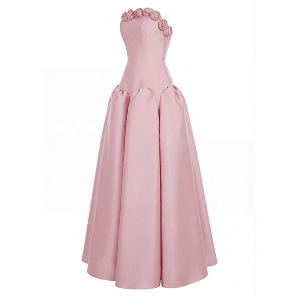 Noa Dress – Strapless Rosette Ballgown