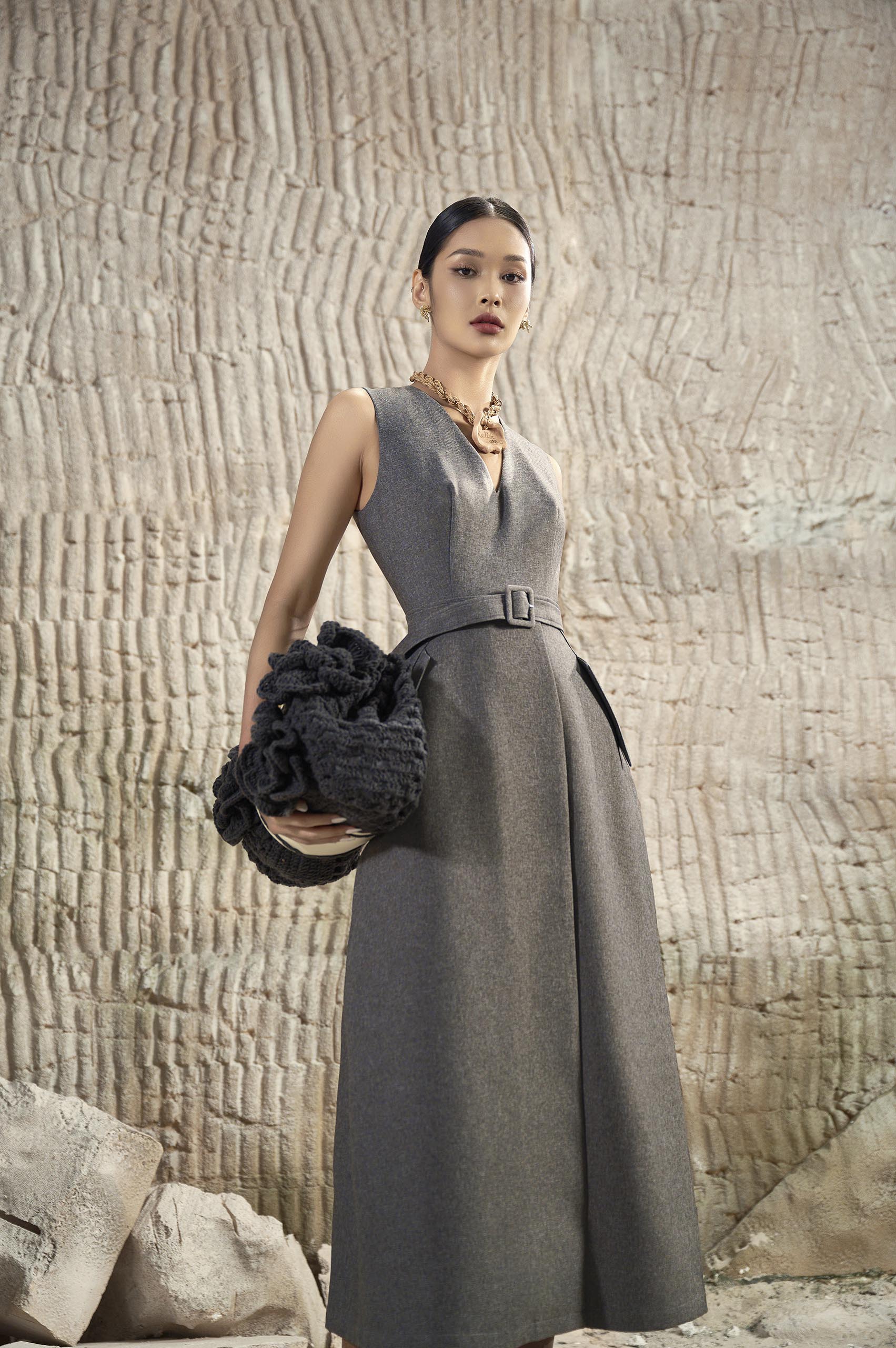 flared dress style Clay Wide Strap Dress