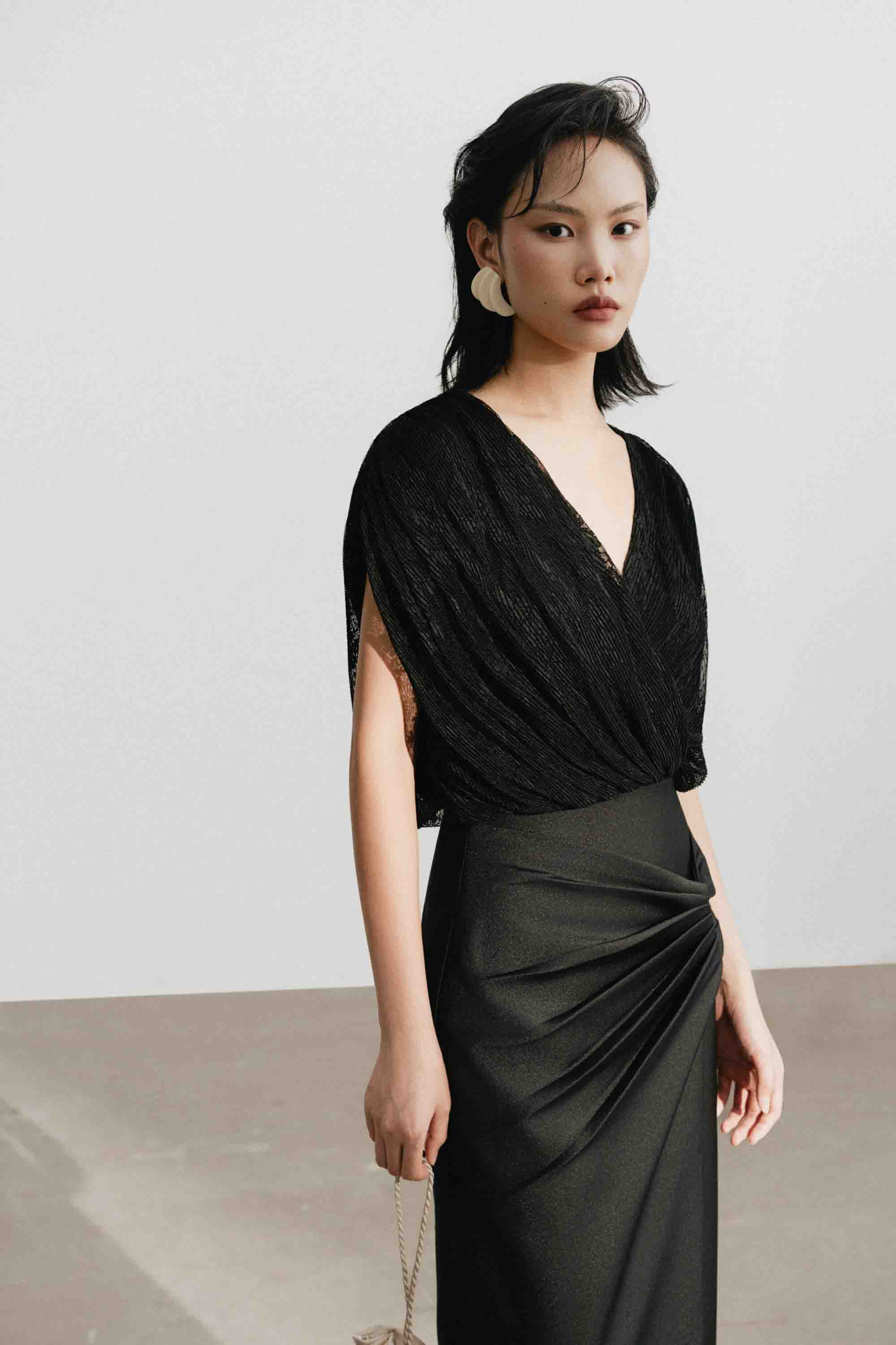 V-Neck Lace Pencil Dress