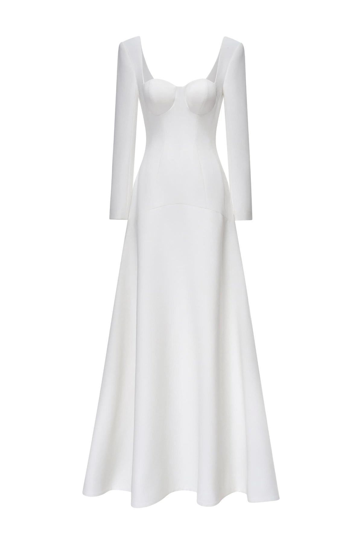 Sweetheart Neck Twill A-Line Gown