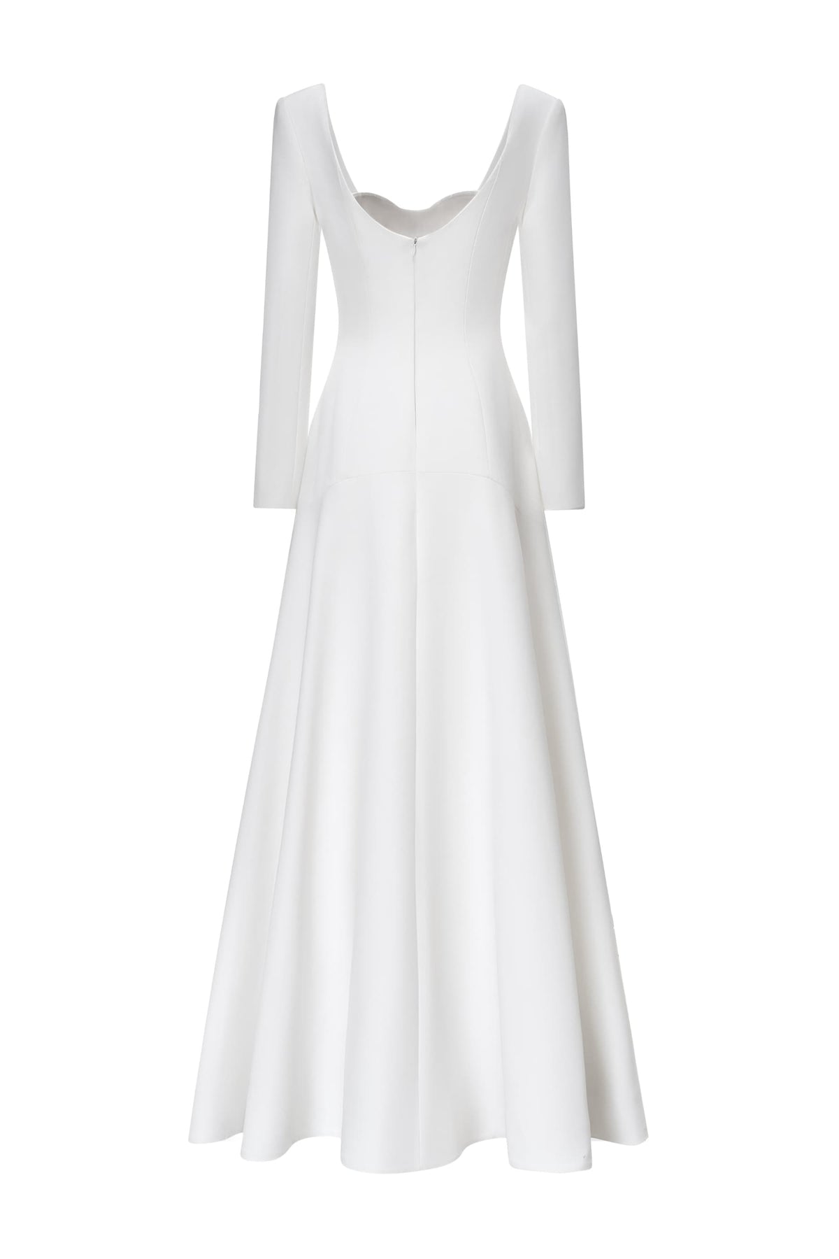 Sweetheart Neck Twill A-Line Gown
