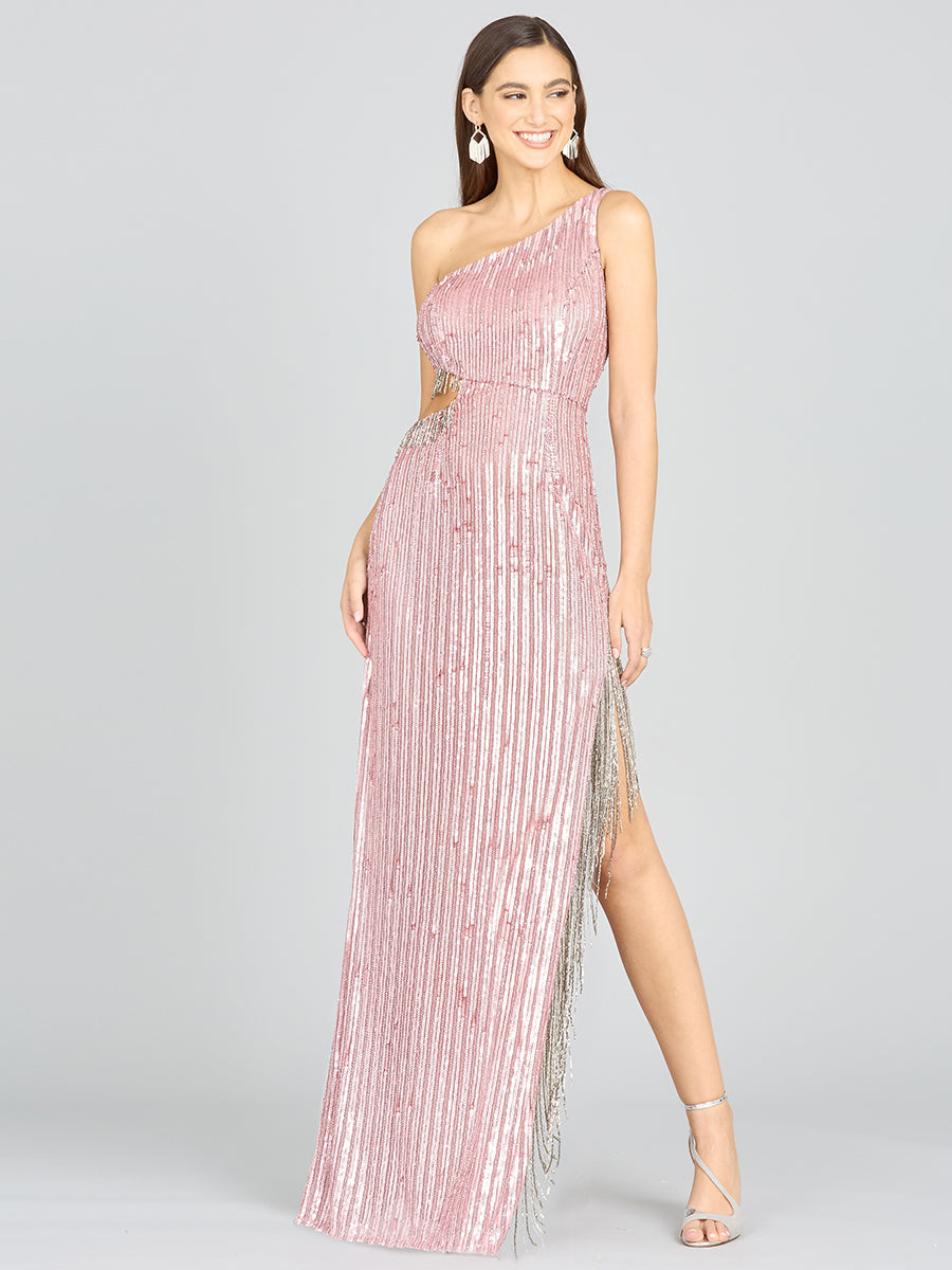 Wendy Beaded Fringe Gown 9978