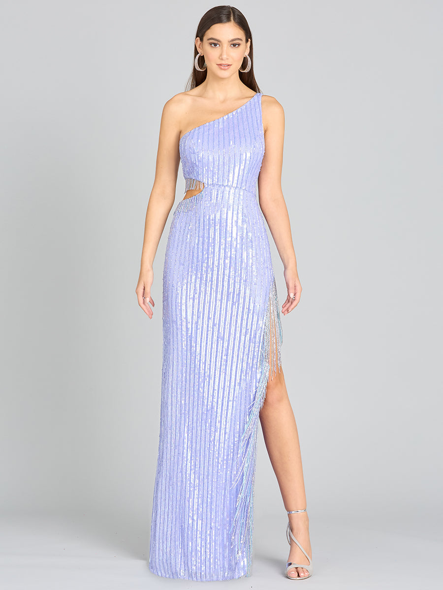 Wendy Beaded Fringe Gown 9978