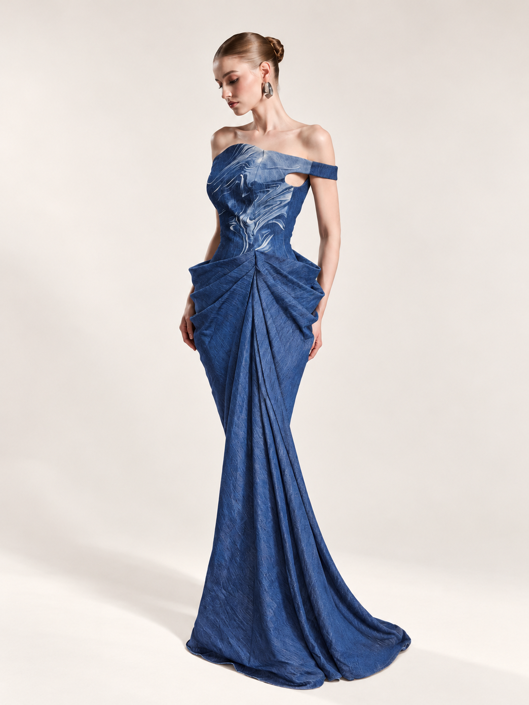Sculpted Corset Draped Dress