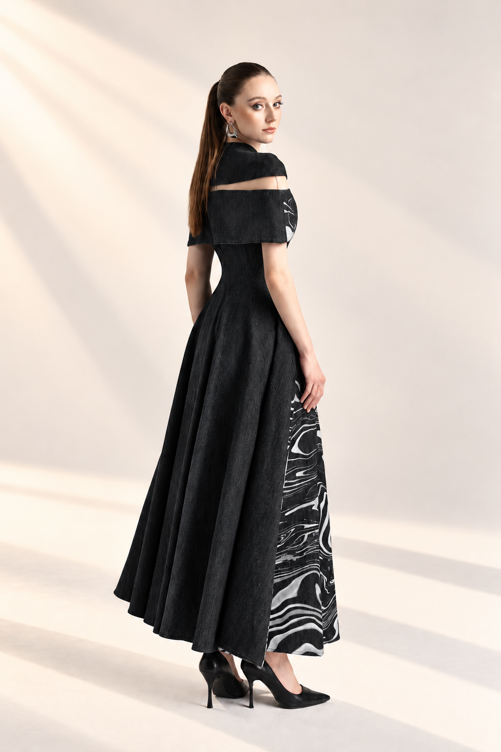 Denim Cape Dress