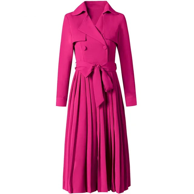 DRESS STYLE - SY391-Midi Dress-onlinemarkat-Rose Red-XS - US 2-onlinemarkat