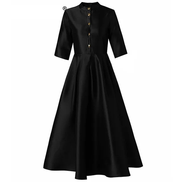 DRESS STYLE - SY377-Midi Dress-onlinemarkat-Black-XS - US 2-onlinemarkat