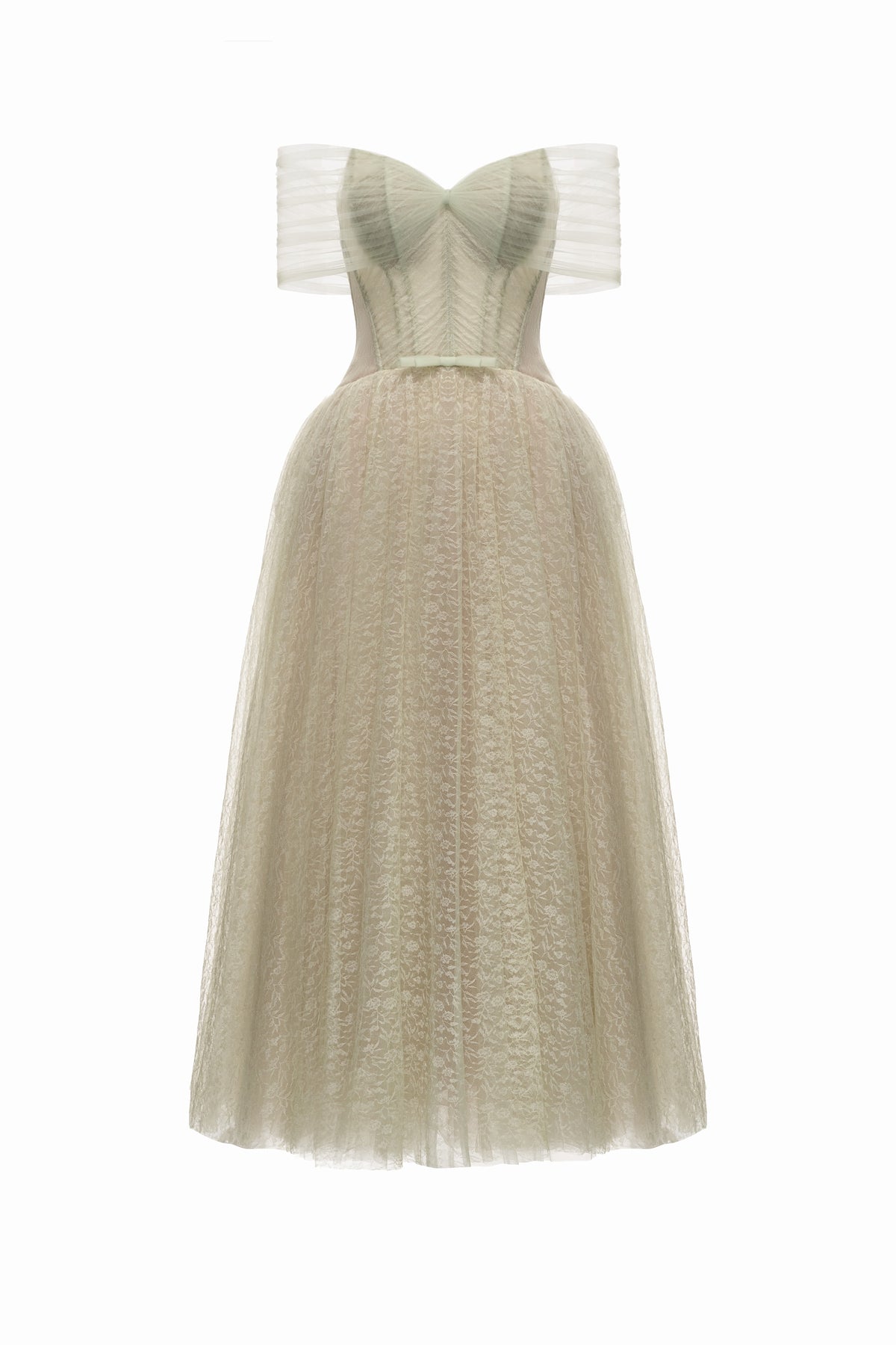 LEALIA DRESS by Joséphine in Mint, full dress detail