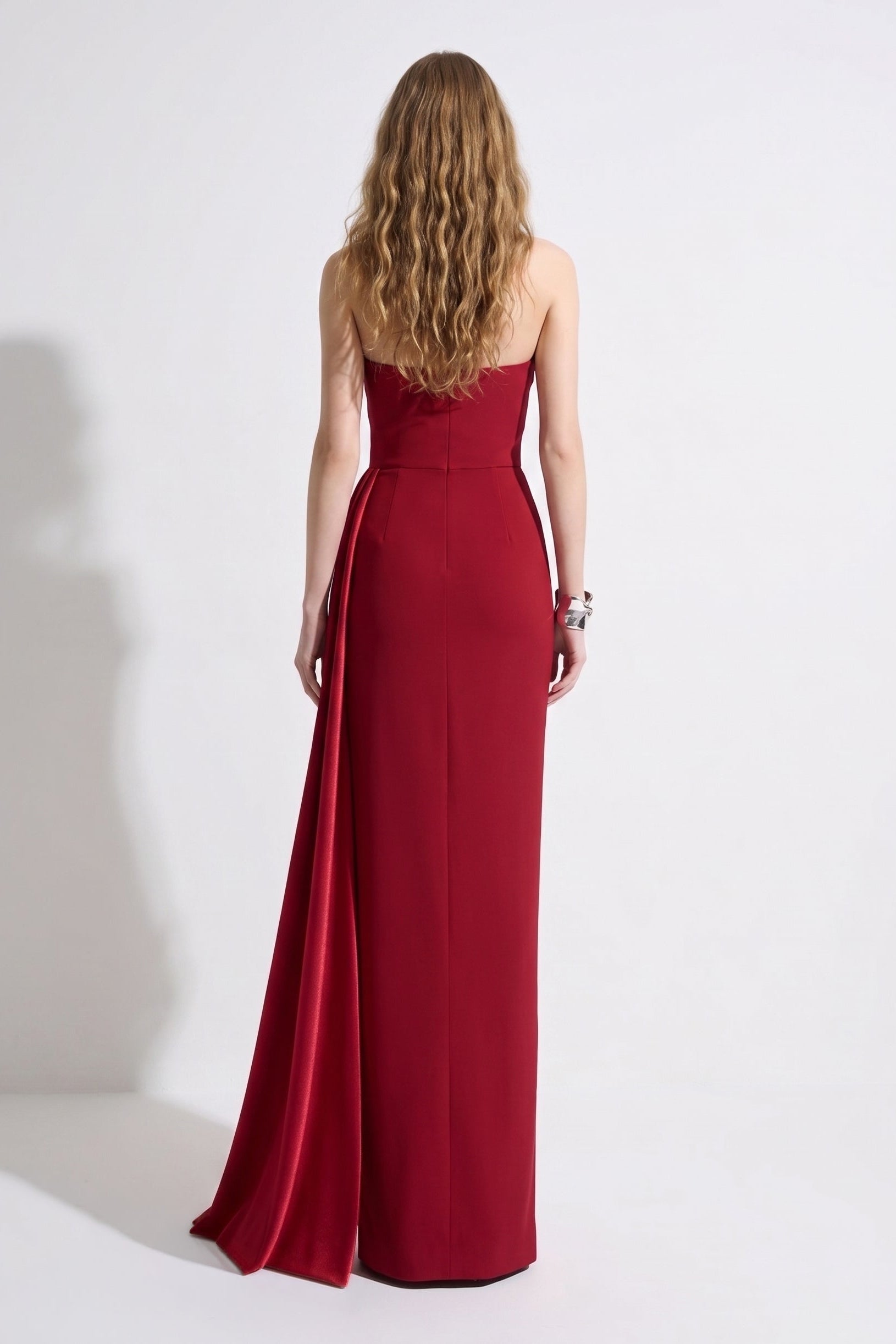 Li Beirut M1130 – One-Shoulder Draped Evening Gown with Slit | 4 Colors