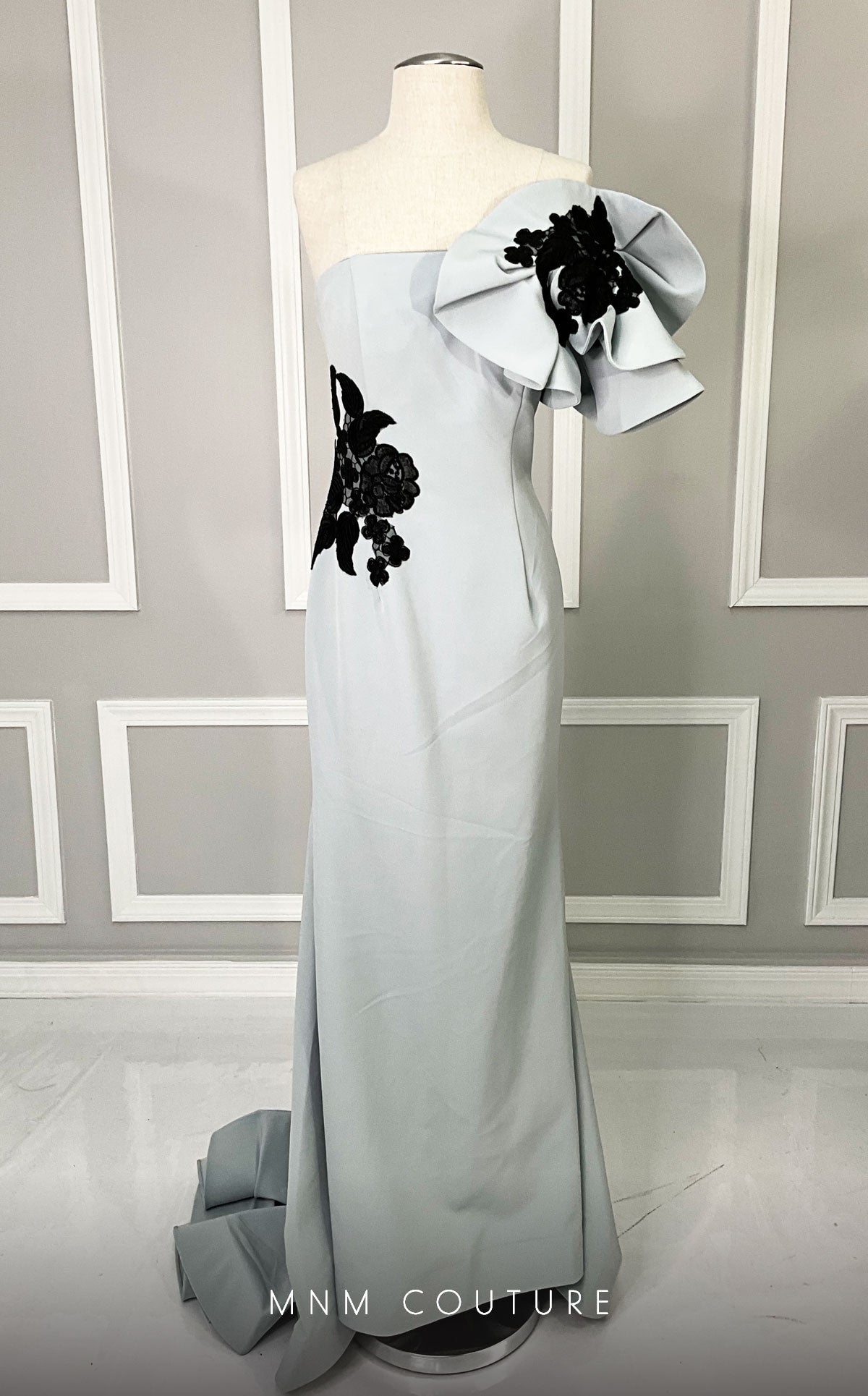 MNM Couture M0042 in Light Blue – full-length view