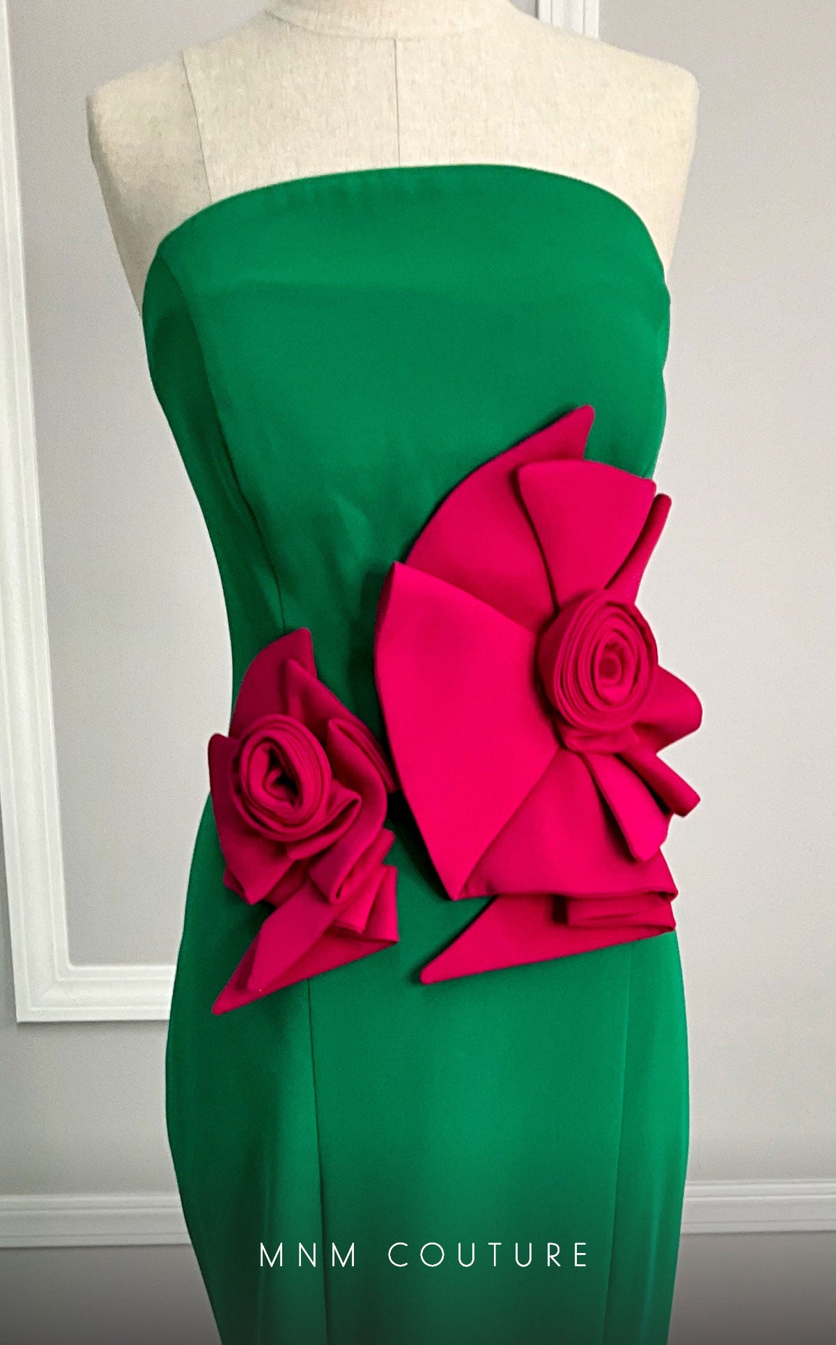 MNM Couture V07456 in Green/Fuchsia – additional view