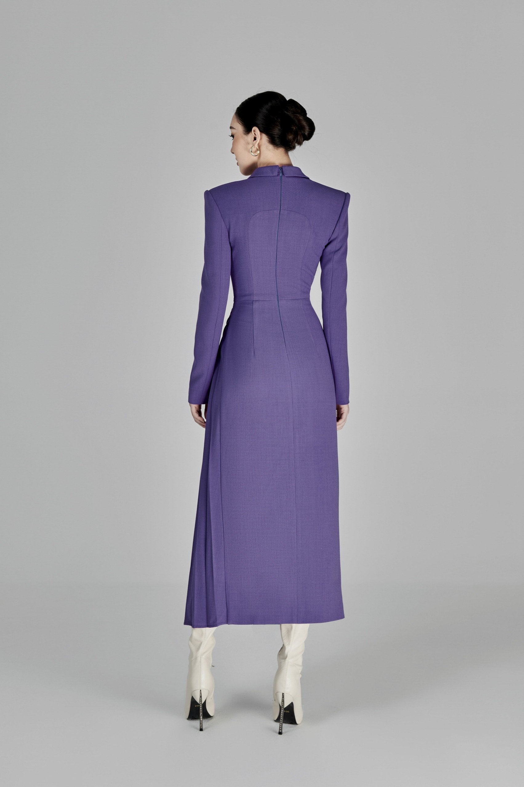 Vechery Asymetrical Collar Dress