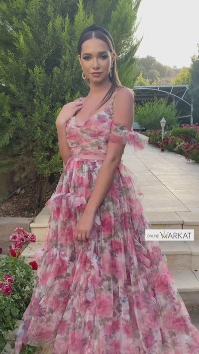 Titania rose top tulle dress