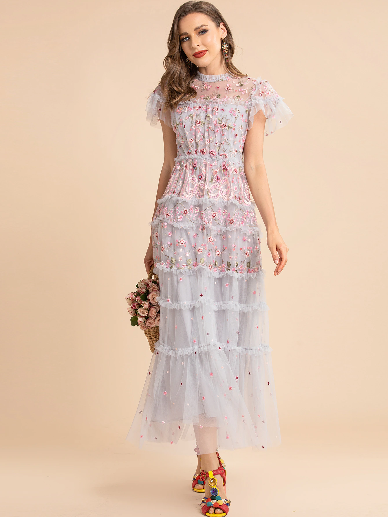 DRESS STYLE - NY606-maxi dress-onlinemarkat-Pink-XS - US 2-onlinemarkat