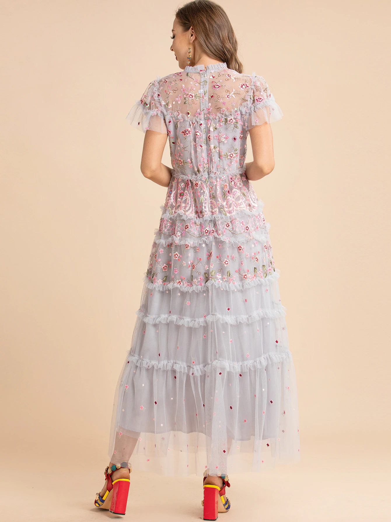 DRESS STYLE - NY606-maxi dress-onlinemarkat-Pink-XS - US 2-onlinemarkat